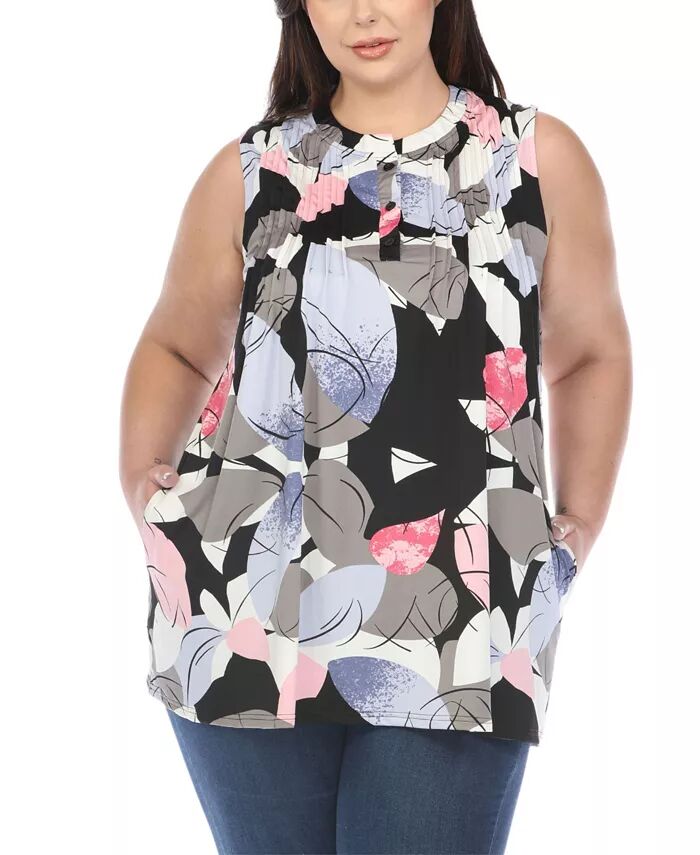 Туника без рукавов большого размера с плиссировкой спереди White Mark, мультиколор
Туника без рукавов большого размера с плиссировкой спереди White Mark, мультиколор