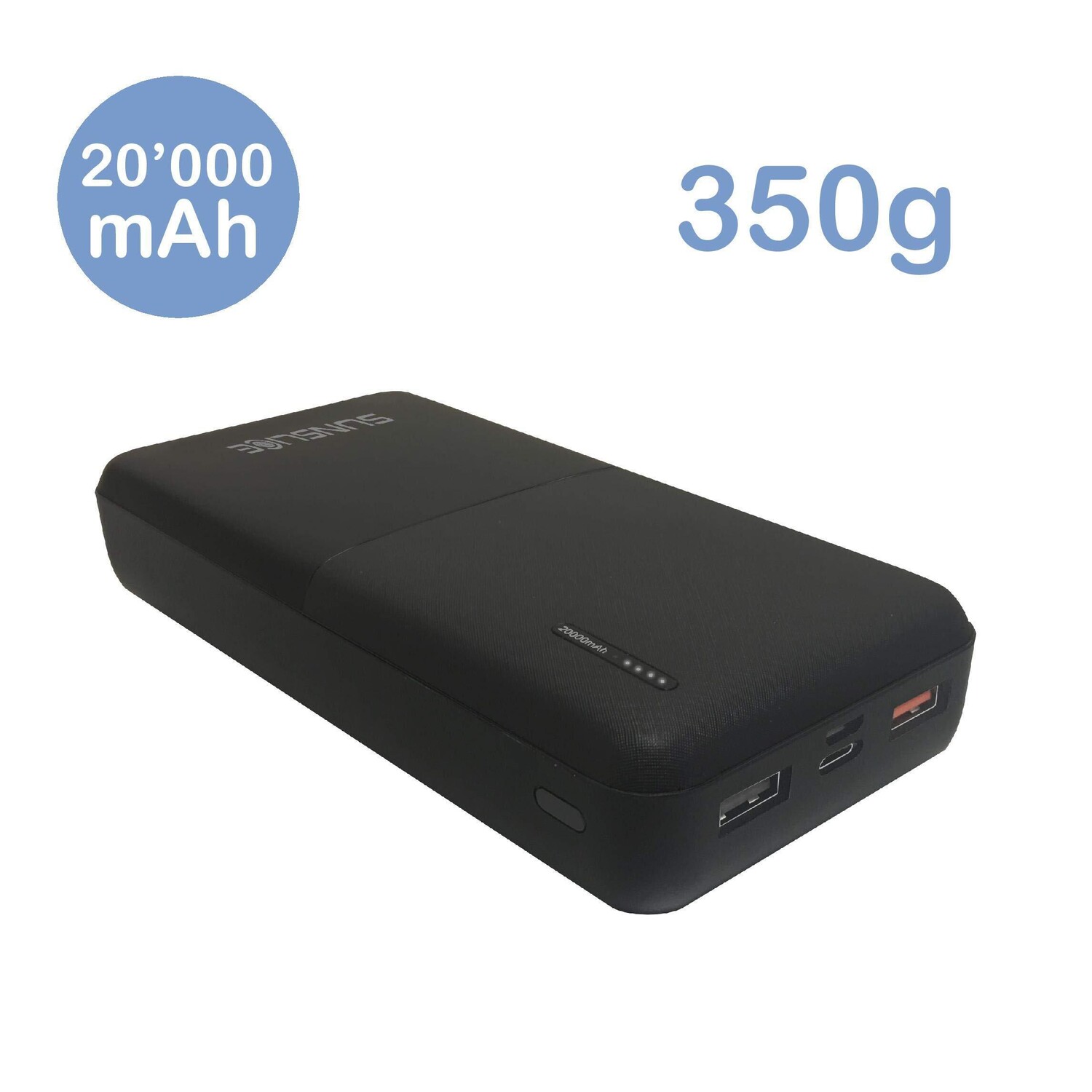 Повербанк Sunslice Gravity 20000 мАч, черный
Повербанк Sunslice Gravity 20000 мАч, черный