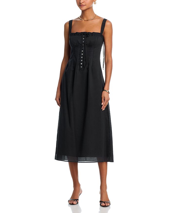 Платье миди Matilde с кружевной отделкой STAUD, черный
Платье миди Matilde с кружевной отделкой STAUD, черный