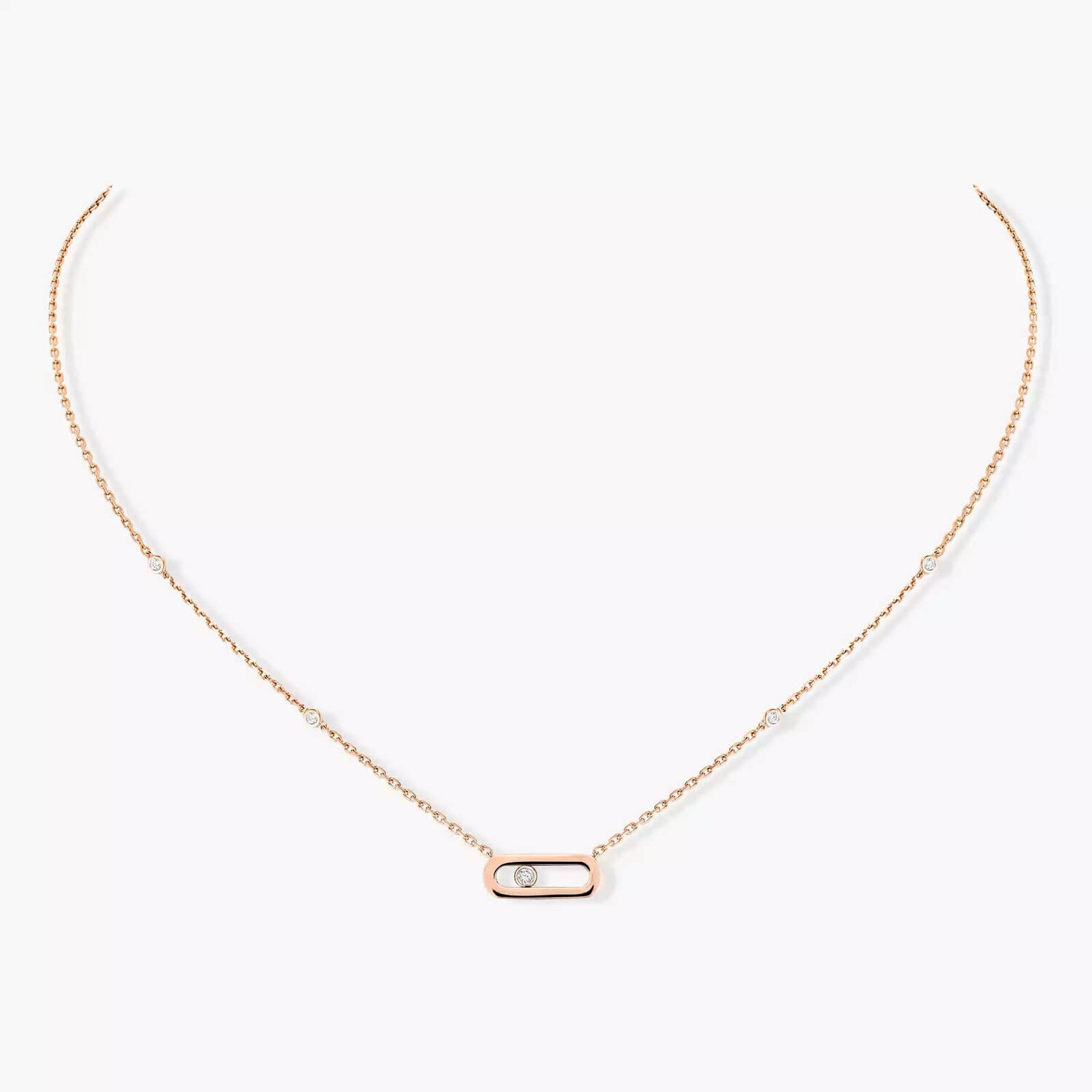 Колье Messika Move Uno, розовое золото/бриллианты
Колье Messika Move Uno, розовое золото/бриллианты