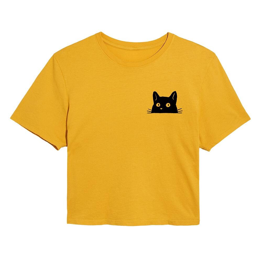 Укороченная футболка с рисунком Cat Peeking для юниоров Licensed Character, желтый
Укороченная футболка с рисунком Cat Peeking для юниоров Licensed Character, желтый