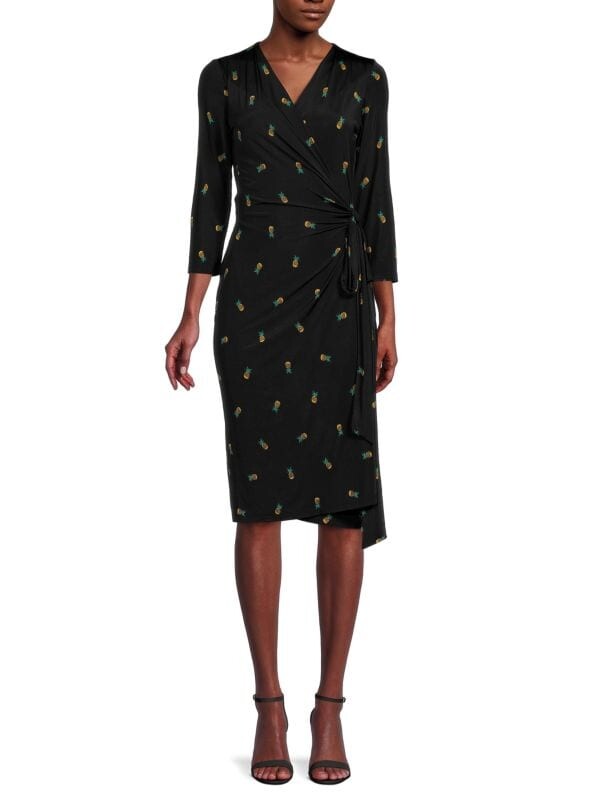 Платье-футляр с запахом и принтом ананасов Renee C. Black
Платье-футляр с запахом и принтом ананасов Renee C. Black