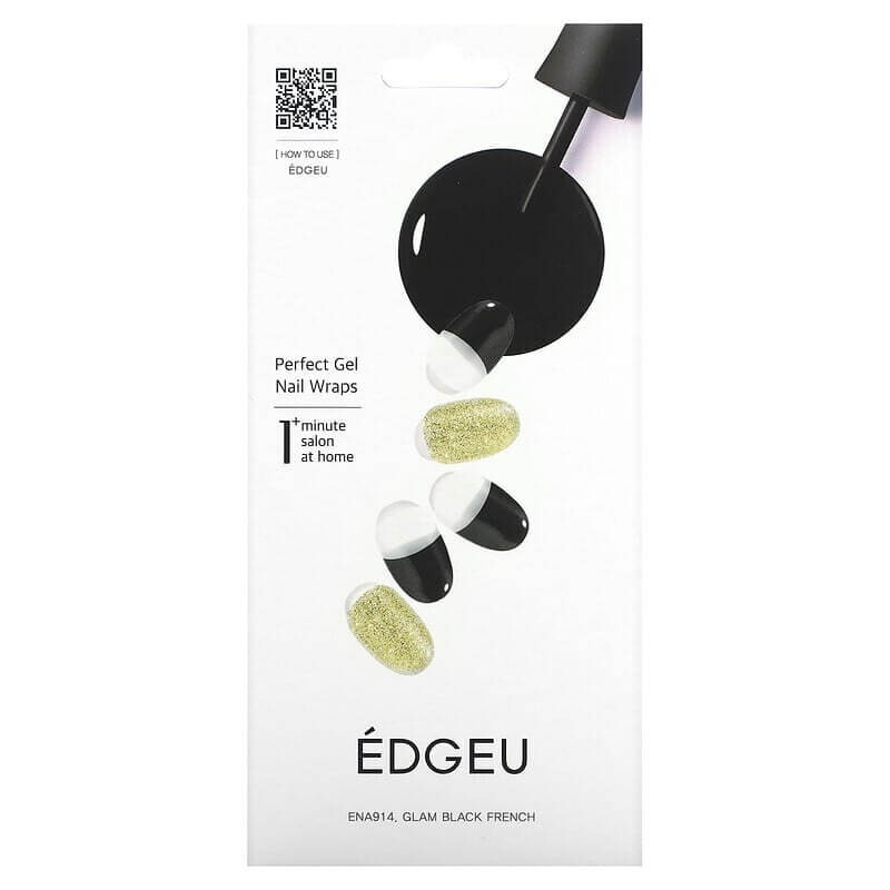 Гелевые полоски Edgeu для ногтей Perfect ENA91 Glam Black French, набор из 16 полосок
Гелевые полоски Edgeu для ногтей Perfect ENA91 Glam Black French, набор из 16 полосок