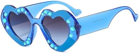 Солнцезащитные очки в форме сердца для женщин 2026 года: модные, милые, сексуальные, в стиле ретро, винтажные солнцезащитные очки с защитой от УФ-излучения UV400, панк-очки MTZJH, Blue
Солнцезащитные очки в форме сердца для женщин 2026 года: модные, милые, сексуальные, в стиле ретро, винтажные солнцезащитные очки с защитой от УФ-излучения UV400, панк-очки MTZJH, Blue