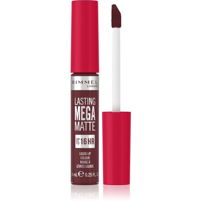 Rimmel, Lasting Mega Matte, Легкая матовая жидкая губная помада, оттенок Plum This Show, 16 часов, 7,4 мл
Rimmel, Lasting Mega Matte, Легкая матовая жидкая губная помада, оттенок Plum This Show, 16 часов, 7,4 мл