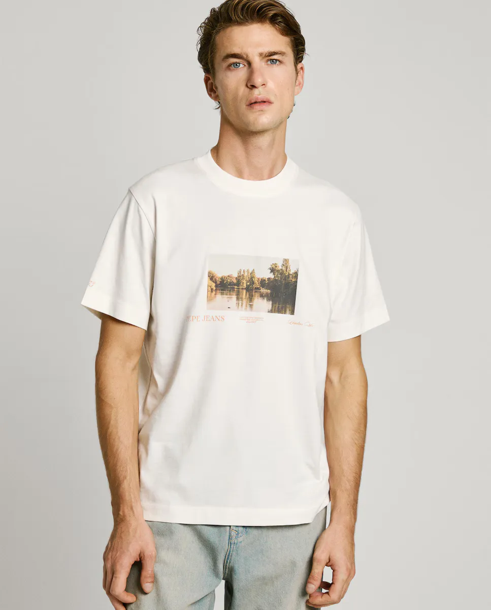 Футболка мужская с коротким рукавом и фотопечатью Pepe Jeans, белый
Футболка мужская с коротким рукавом и фотопечатью Pepe Jeans, белый