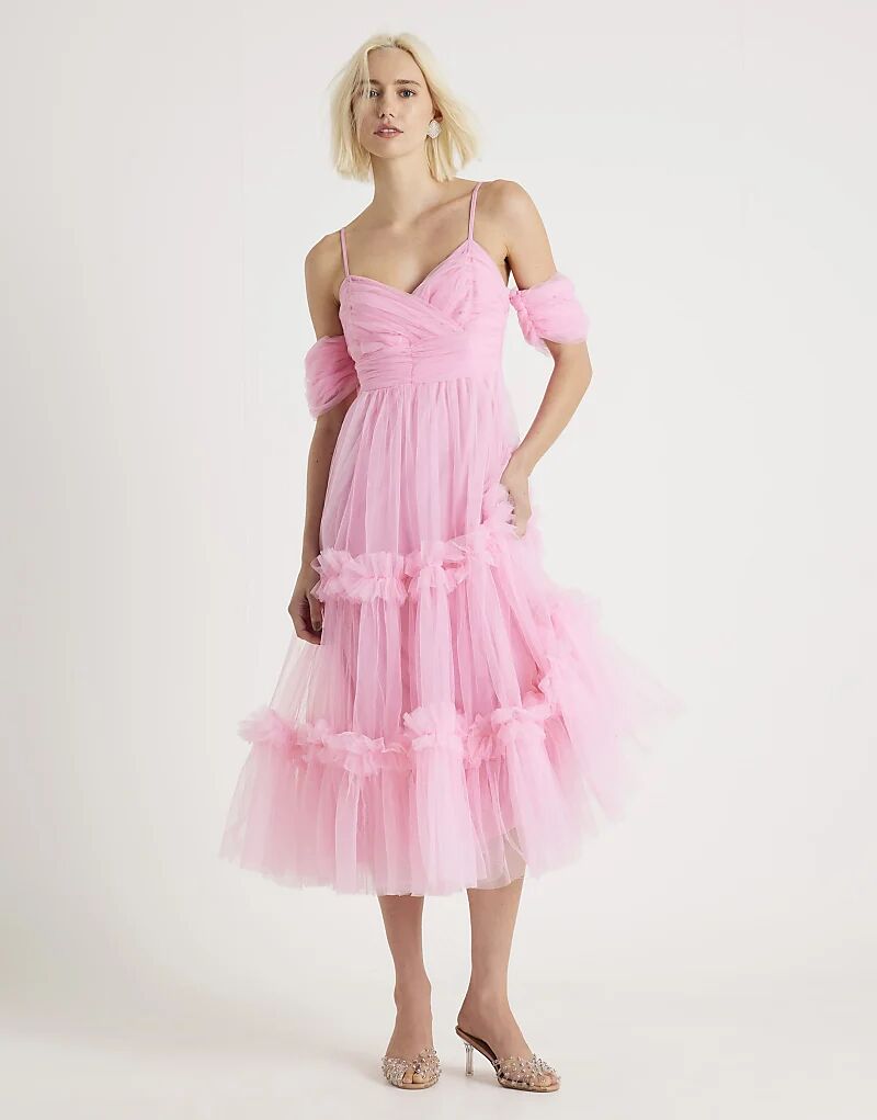 Платье миди River Island из тюля с оборками розового цвета, размер средний
Платье миди River Island из тюля с оборками розового цвета, размер средний