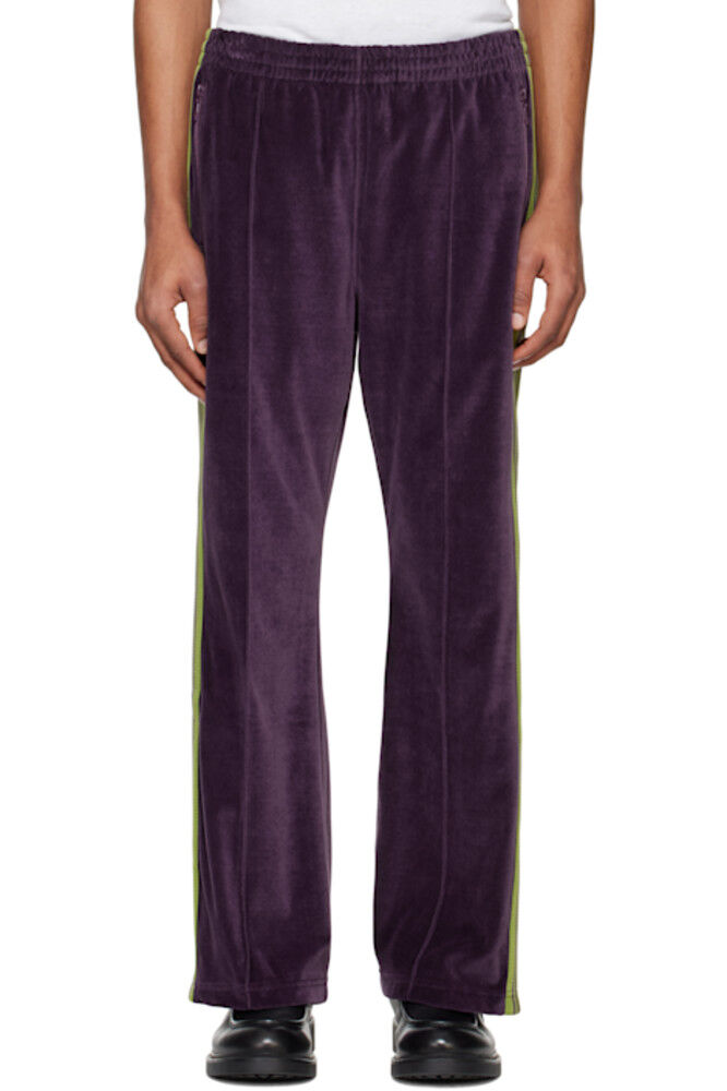 Фиолетовые спортивные брюки-буталки NEEDLES 
Фиолетовые спортивные брюки-буталки NEEDLES
