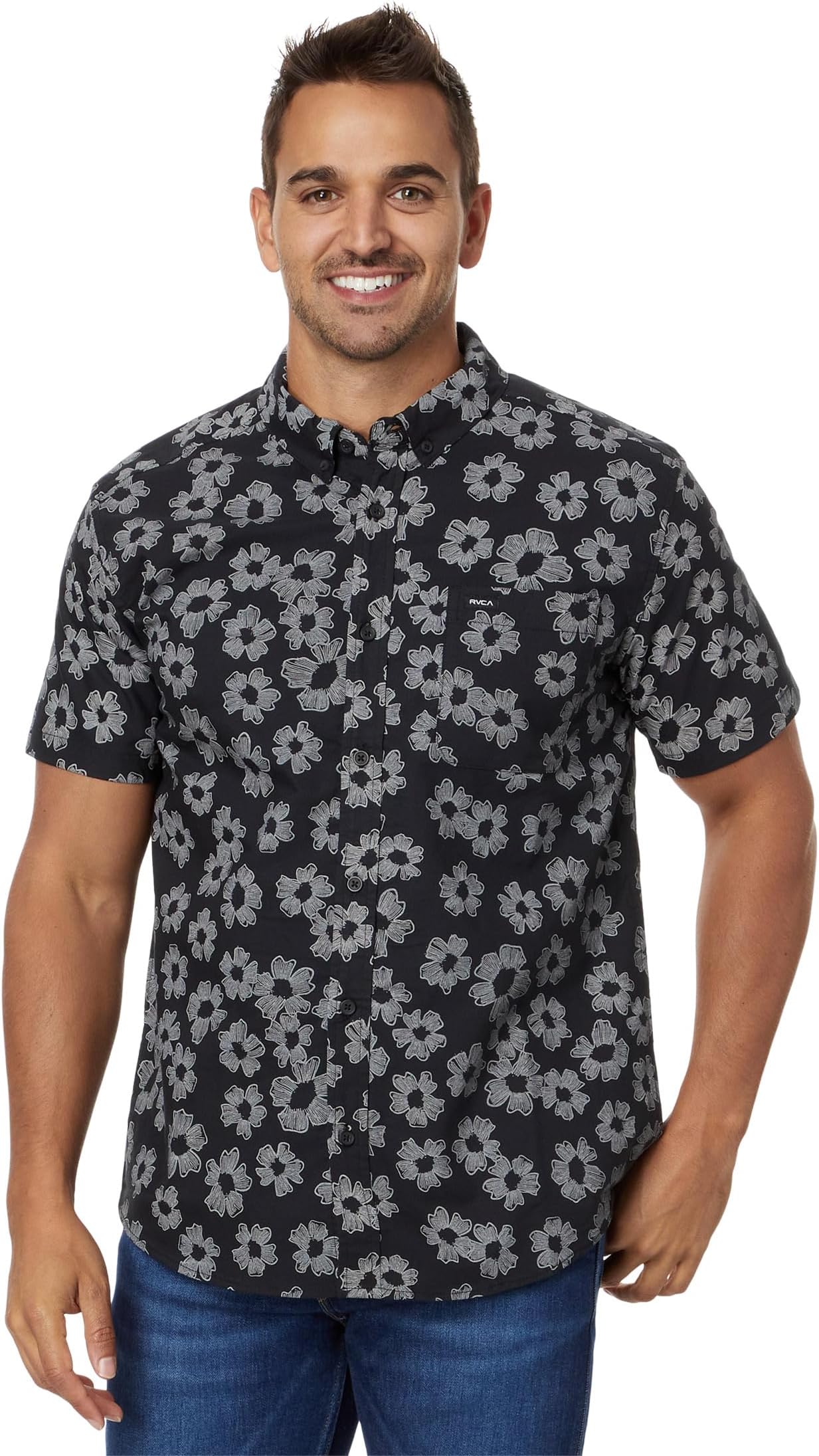 Мужская тканая кофта с коротким рукавом, с принтом That'll Do RVCA, Rvca Black Floral
Мужская тканая кофта с коротким рукавом, с принтом That'll Do RVCA, Rvca Black Floral