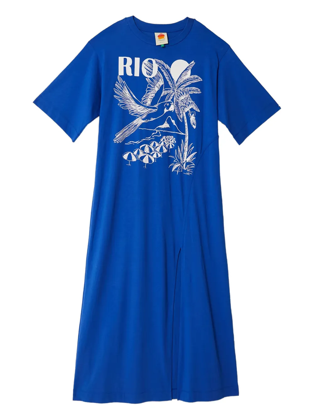 Графичное макси-платье с разрезом Farm Rio, синий
Графичное макси-платье с разрезом Farm Rio, синий