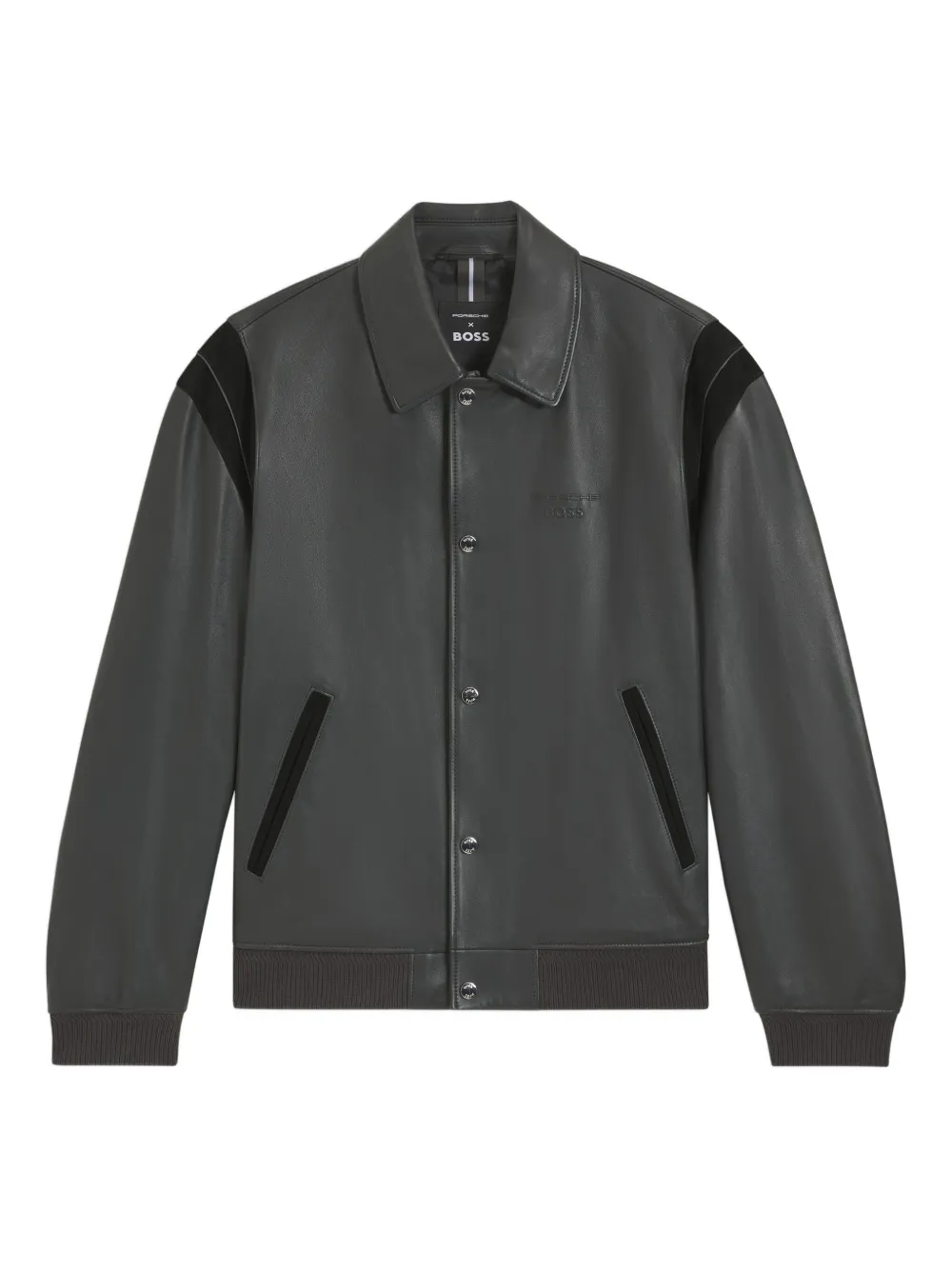 Кожаная куртка-бомбер Boss, серый
Кожаная куртка-бомбер Boss, серый