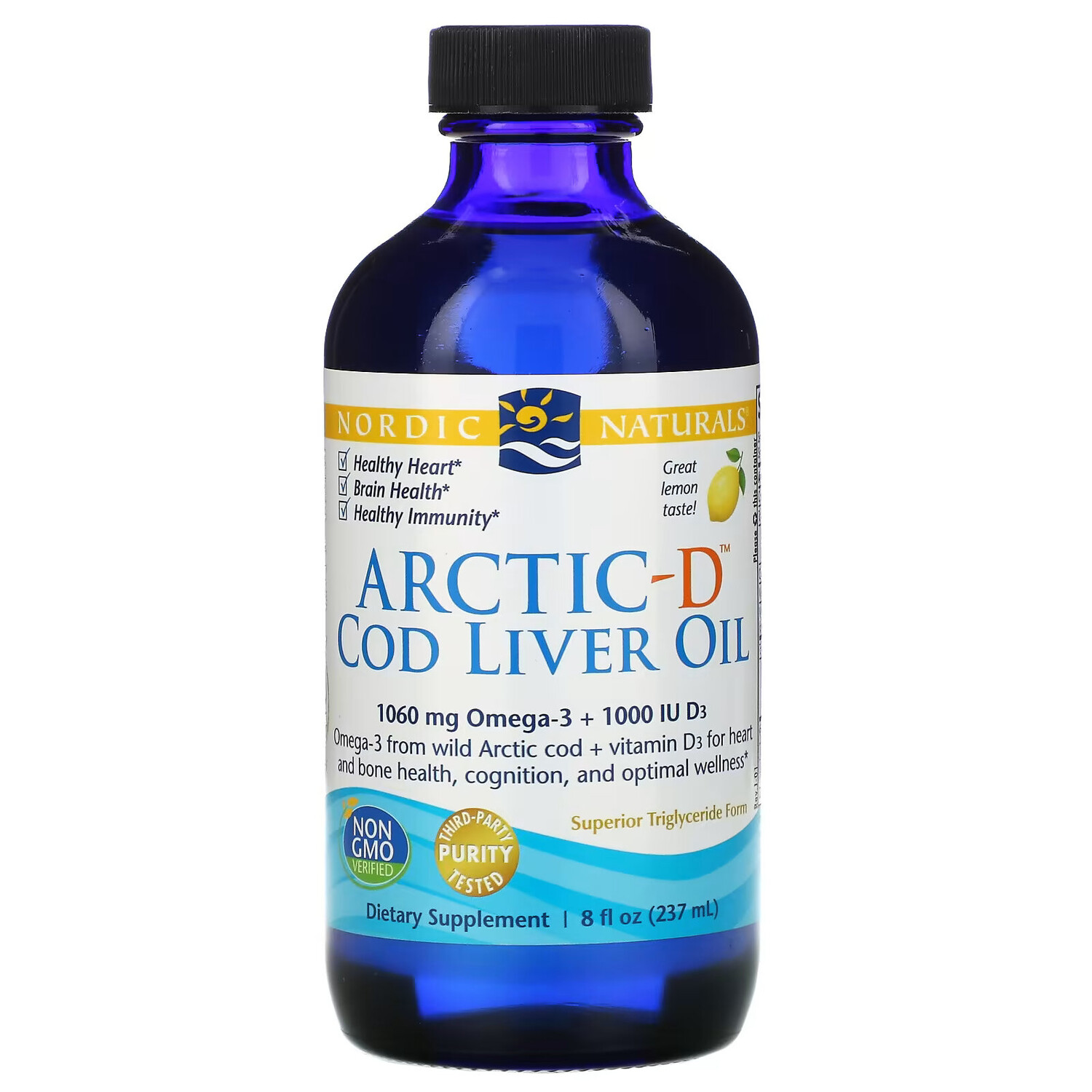 Nordic Naturals, Arctic-D, жир печени трески с лимоном, 237 мл (8 жидких унций)
Nordic Naturals, Arctic-D, жир печени трески с лимоном, 237 мл (8 жидких унций)