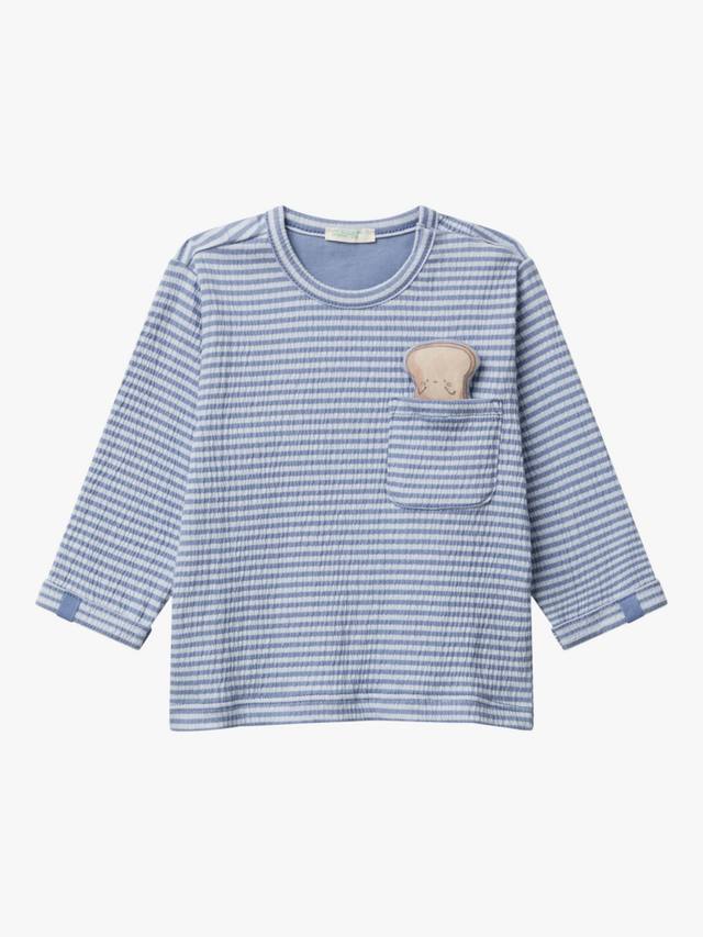 Детский топ из хлопковой смеси в полоску из пике Benetton, Blue
Детский топ из хлопковой смеси в полоску из пике Benetton, Blue