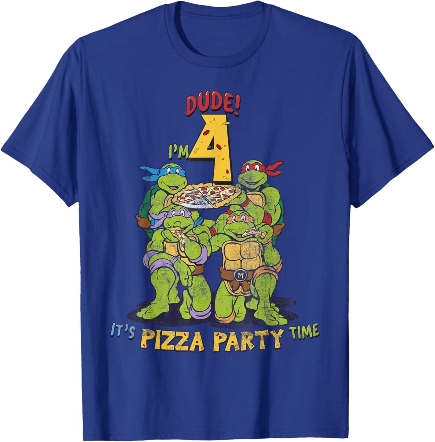 Мужская футболка Teenage Mutant Ninja Turtles I'm 4 Dude Pizza Birthday Party, синий
Мужская футболка Teenage Mutant Ninja Turtles I'm 4 Dude Pizza Birthday Party, синий