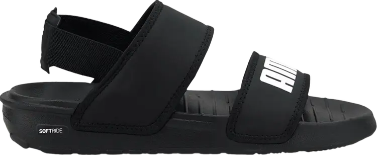 Сандалии Puma Soft Sandal Jr Black White, черный 
Сандалии Puma Soft Sandal Jr Black White, черный