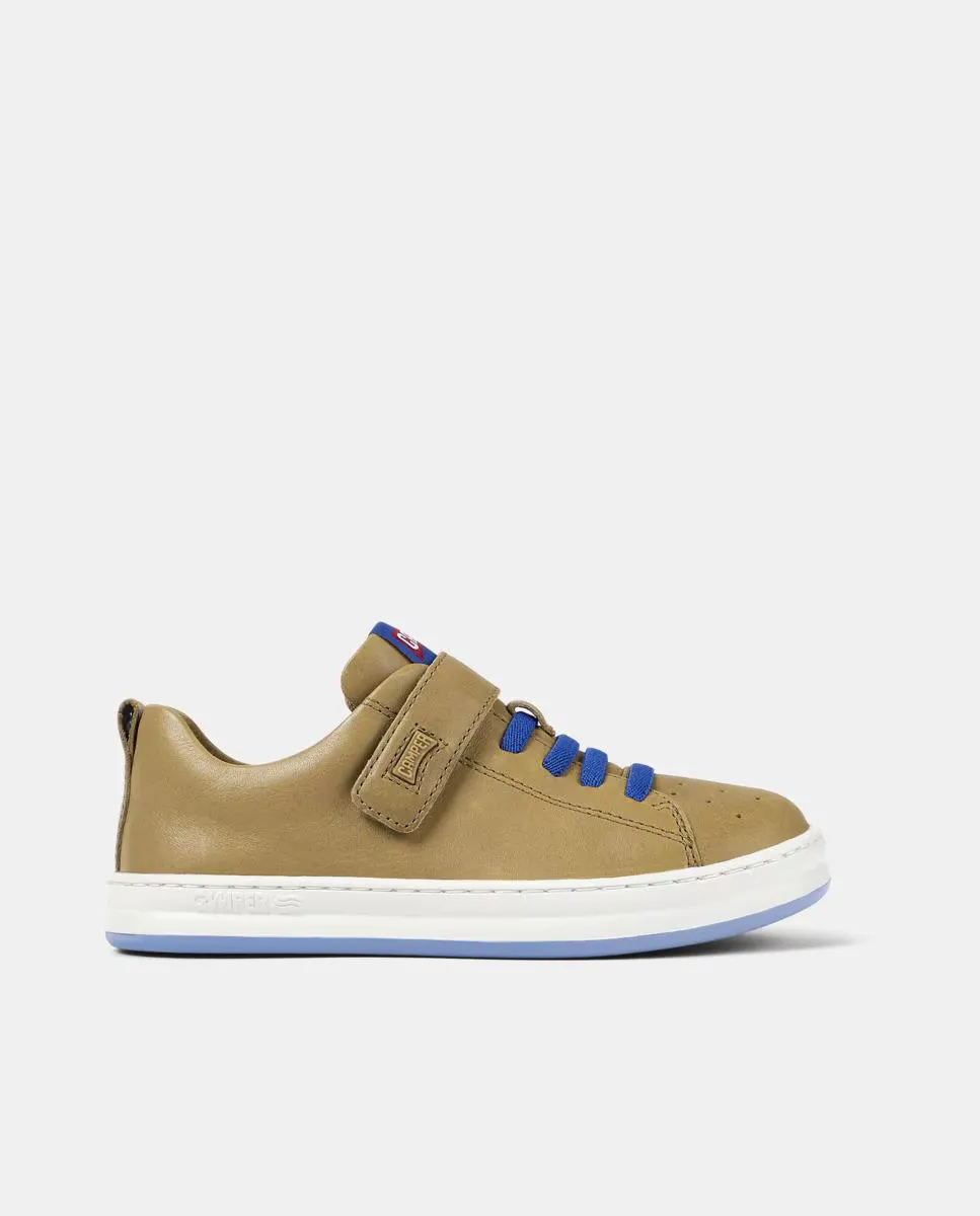 Однотонные детские кожаные кроссовки на шнуровке Camper, коричневый
Однотонные детские кожаные кроссовки на шнуровке Camper, коричневый