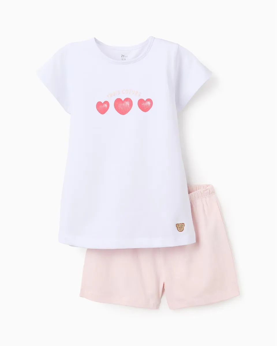 Короткая девичья пижама с рисунком спереди Zippy, белый
Короткая девичья пижама с рисунком спереди Zippy, белый