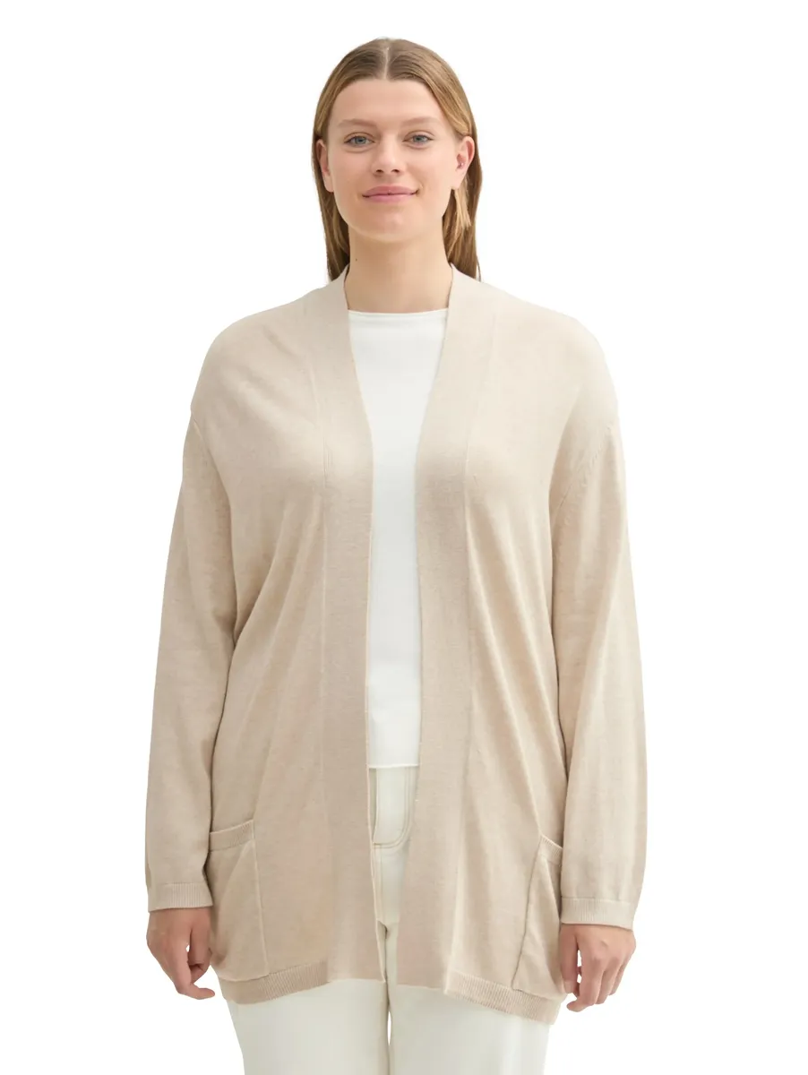 Кардиган TOM TAILOR PLUS, без застежки, с боковыми карманами, бежевый
Кардиган TOM TAILOR PLUS, без застежки, с боковыми карманами, бежевый