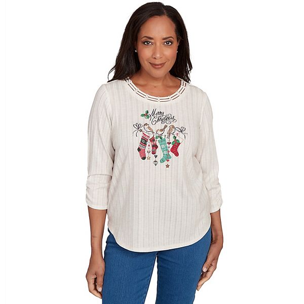 Топ с присборенными рукавами Petite holiday stockings Alfred Dunner
Топ с присборенными рукавами Petite holiday stockings Alfred Dunner