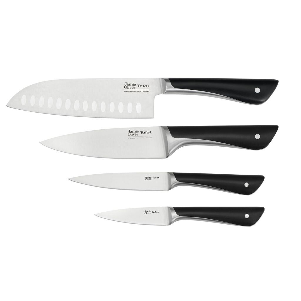 Tefal Jamie Oliver Набор из 4 шт. (кулинарные, универсальные ножи и ножи Сантоку) K267S4, набор ножей, нержавеющая сталь, нержавеющая сталь, черный, Китай, 16,5 см
Tefal Jamie Oliver Набор из 4 шт. (кулинарные, универсальные ножи и ножи Сантоку) K267S4, набор ножей, нержавеющая сталь, нержавеющая сталь, черный, Китай, 16,5 см