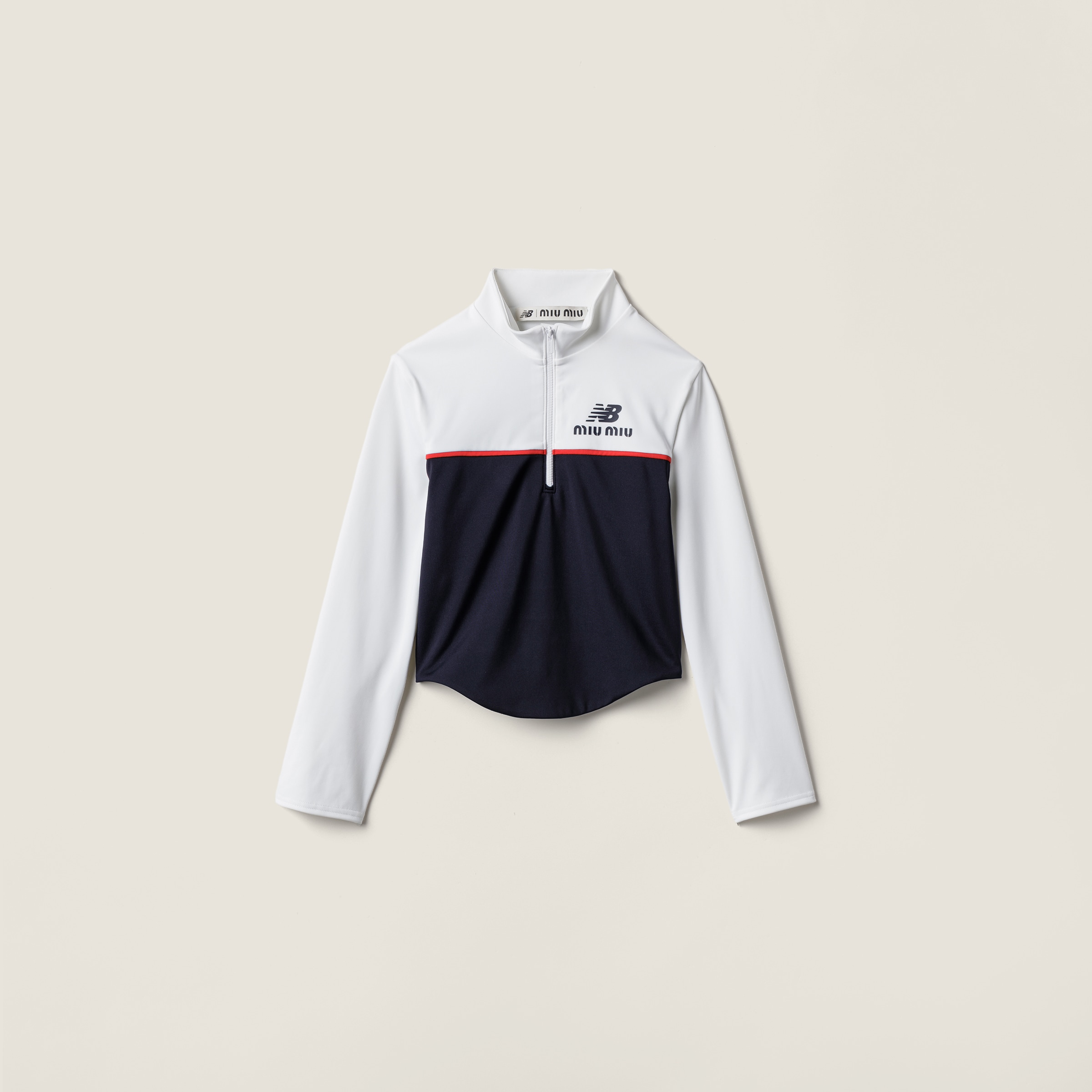 Топ из эластичного технического джерси MIU MIU, синий
Топ из эластичного технического джерси MIU MIU, синий