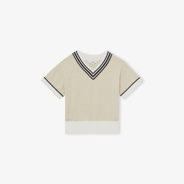 Футболка-поло Reiss Ida с полосатой отделкой для крикета, белый / бежевый
Футболка-поло Reiss Ida с полосатой отделкой для крикета, белый / бежевый