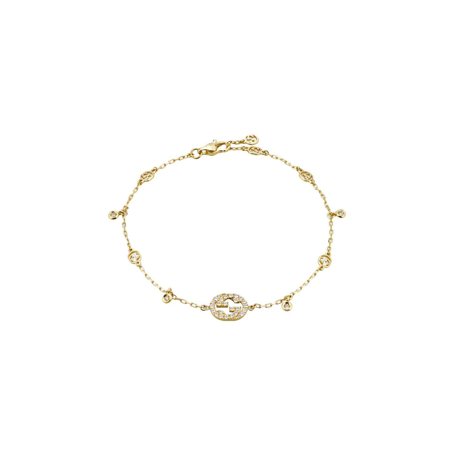 Браслет Gucci Interlocking из желтого золота с бриллиантами
Браслет Gucci Interlocking из желтого золота с бриллиантами