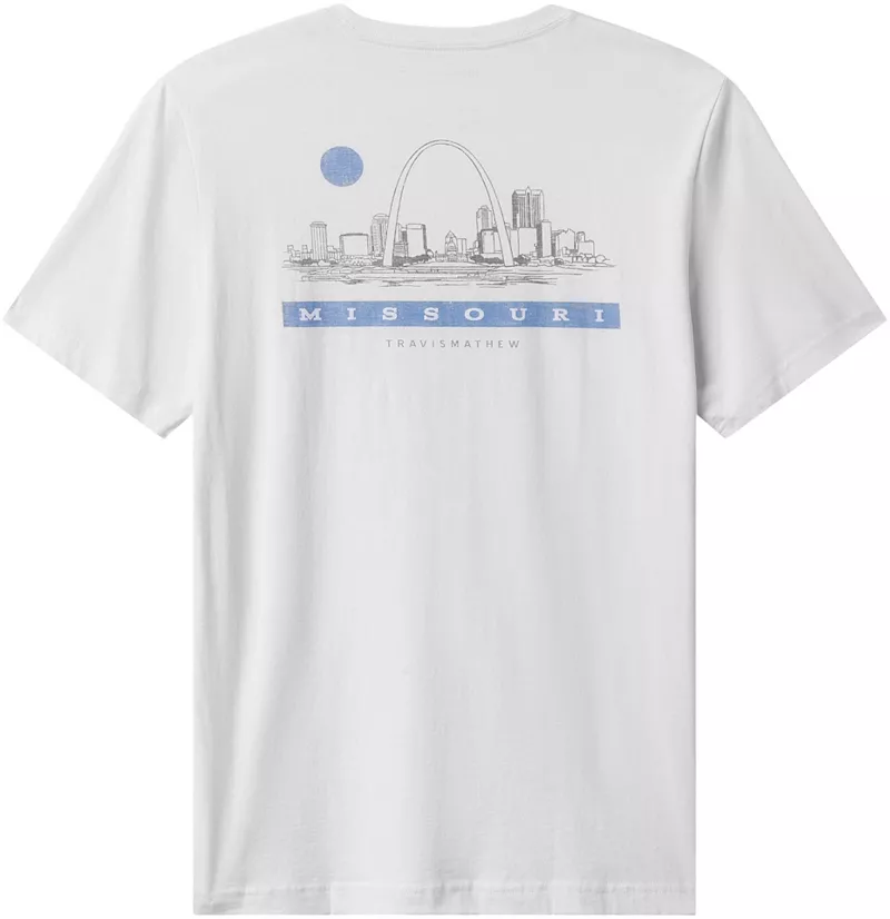 Мужская футболка для гольфа TravisMathew Cycle City MO State с графическим рисунком, белый
Мужская футболка для гольфа TravisMathew Cycle City MO State с графическим рисунком, белый