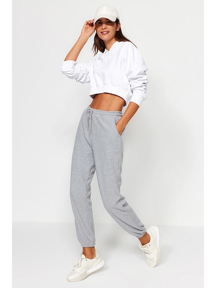 Тканевые брюки trendyol, светло-серый
Тканевые брюки trendyol, светло-серый