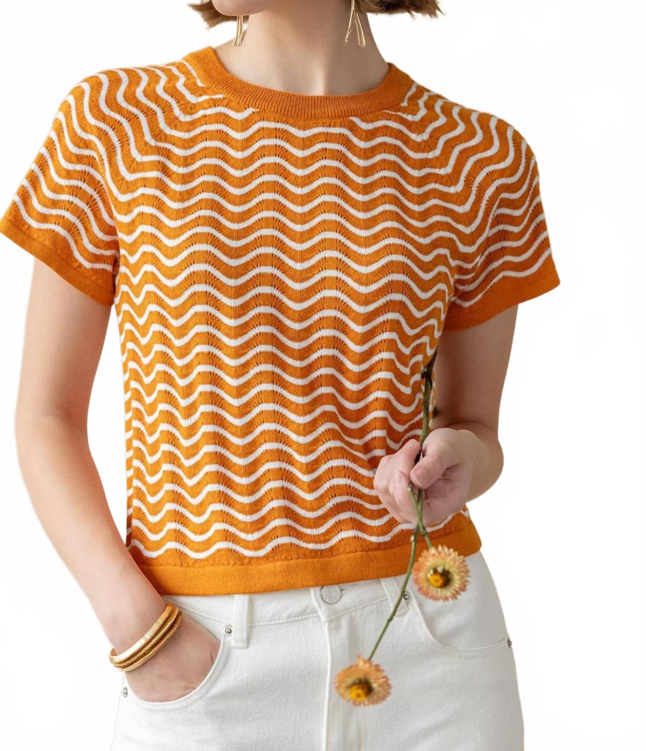 Свитер с волнообразным узором в цвете бархатцев Lilla P, золотой
Свитер с волнообразным узором в цвете бархатцев Lilla P, золотой