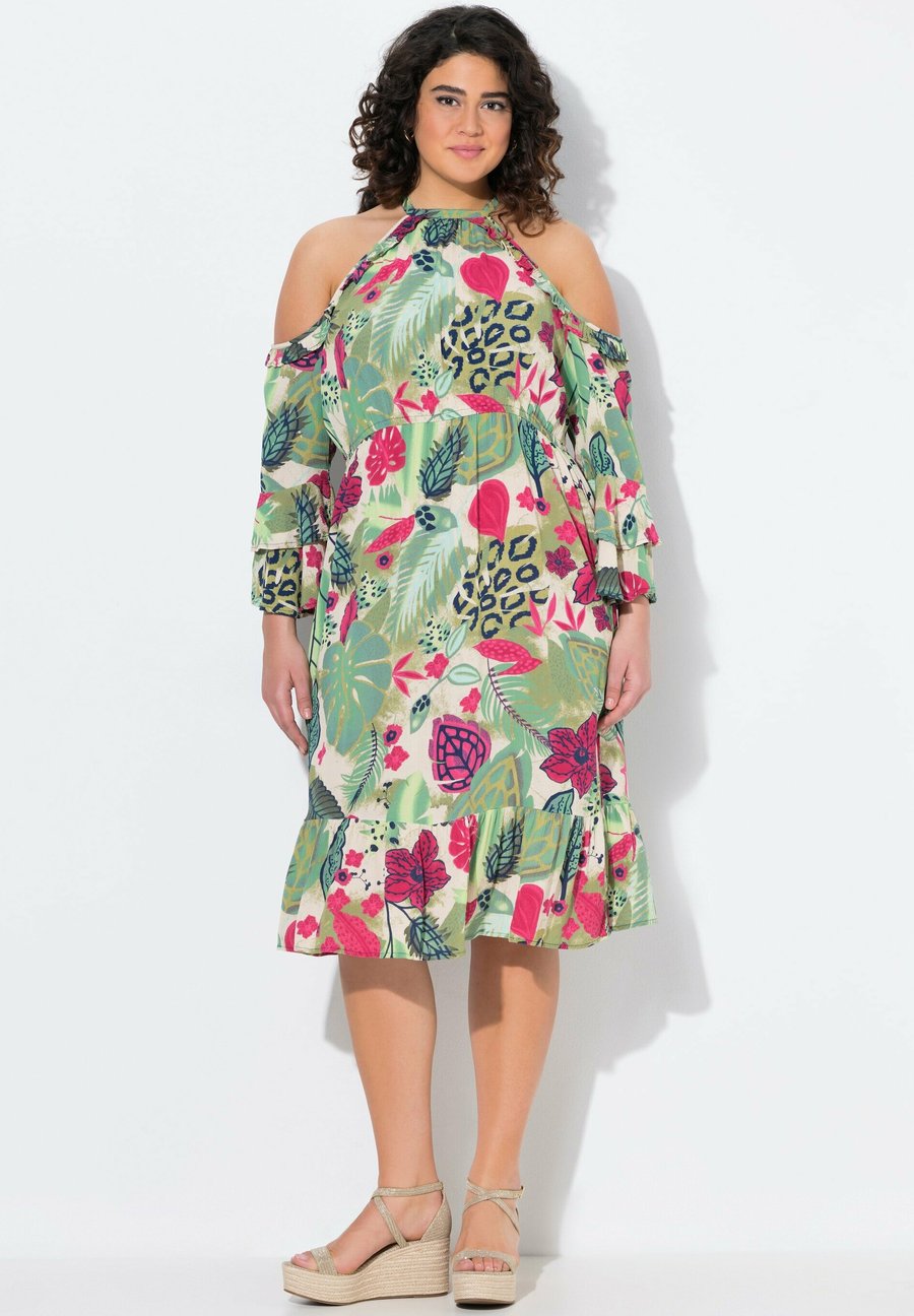 Платье Ulla Popken PRINTED COLD SHOULDER, Pale Champagne/Beige
Платье Ulla Popken PRINTED COLD SHOULDER, Pale Champagne/Beige