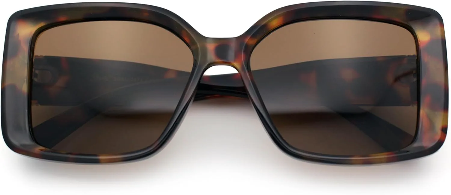 SA106 Женские солнцезащитные очки увеличенного размера, квадратной формы, скошенными краями, прямоугольной формы, классические, в виде бабочки, Tortoise - Brown
SA106 Женские солнцезащитные очки увеличенного размера, квадратной формы, скошенными краями, прямоугольной формы, классические, в виде бабочки, Tortoise - Brown