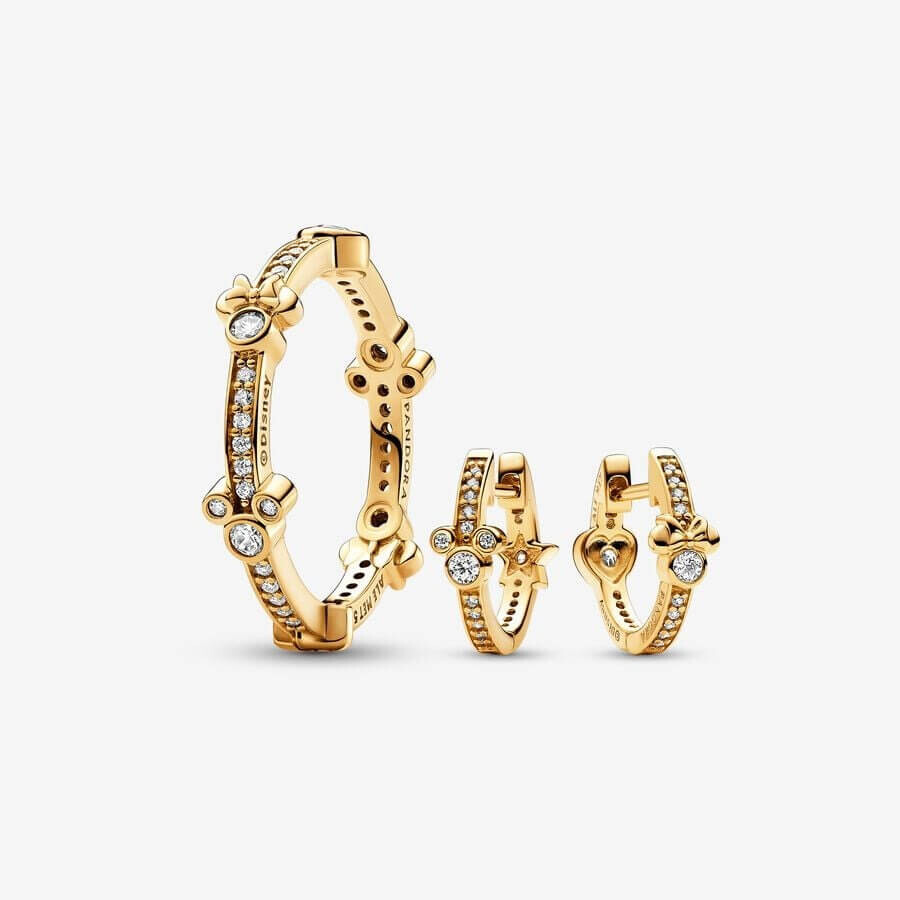 Ювелирный комплект Pandora x Disney Mickey Mouse & Minnie Mouse Sparkling Eternity Ring & Hoop Earrings, 2 предмета
Ювелирный комплект Pandora x Disney Mickey Mouse & Minnie Mouse Sparkling Eternity Ring & Hoop Earrings, 2 предмета