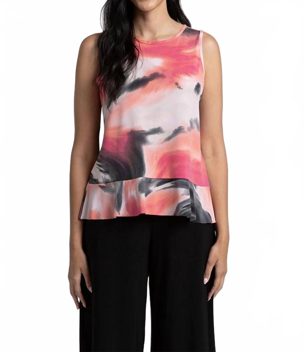 Безрукавый топ с баской в мраморном принте Sympli, Marble
Безрукавый топ с баской в мраморном принте Sympli, Marble