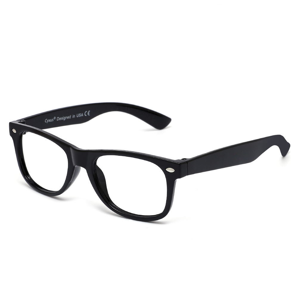 CYXUS Овальная оправа для очков детская литая, Black frame Black temples T01