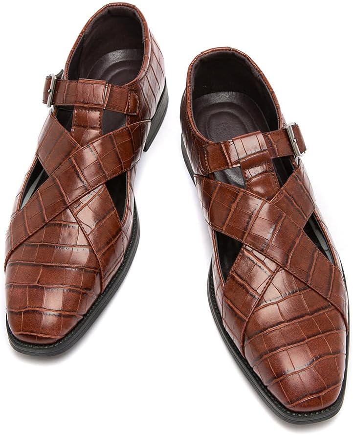 Мужские летние деловые повседневные сандалии, дышащие офисные оксфорды из синтетической кожи для работы, улицы и коктейльной вечеринки, формальная обувь Spedify, темно-коричневый
Мужские летние деловые повседневные сандалии, дышащие офисные оксфорды из синтетической кожи для работы, улицы и коктейльной вечеринки, формальная обувь Spedify, темно-коричневый