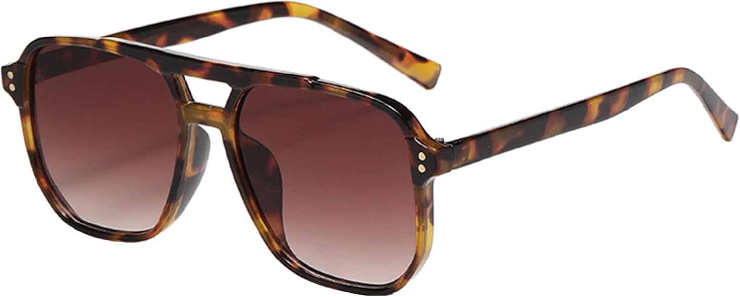 Солнцезащитные очки Onrtry Retro Aviator для женщин и мужчин, винтажные, в стиле 70-х, квадратная оправа, защита от ультрафиолета UV400, A01 Leopard Frame/Gradient Brown Lens
Солнцезащитные очки Onrtry Retro Aviator для женщин и мужчин, винтажные, в стиле 70-х, квадратная оправа, защита от ультрафиолета UV400, A01 Leopard Frame/Gradient Brown Lens