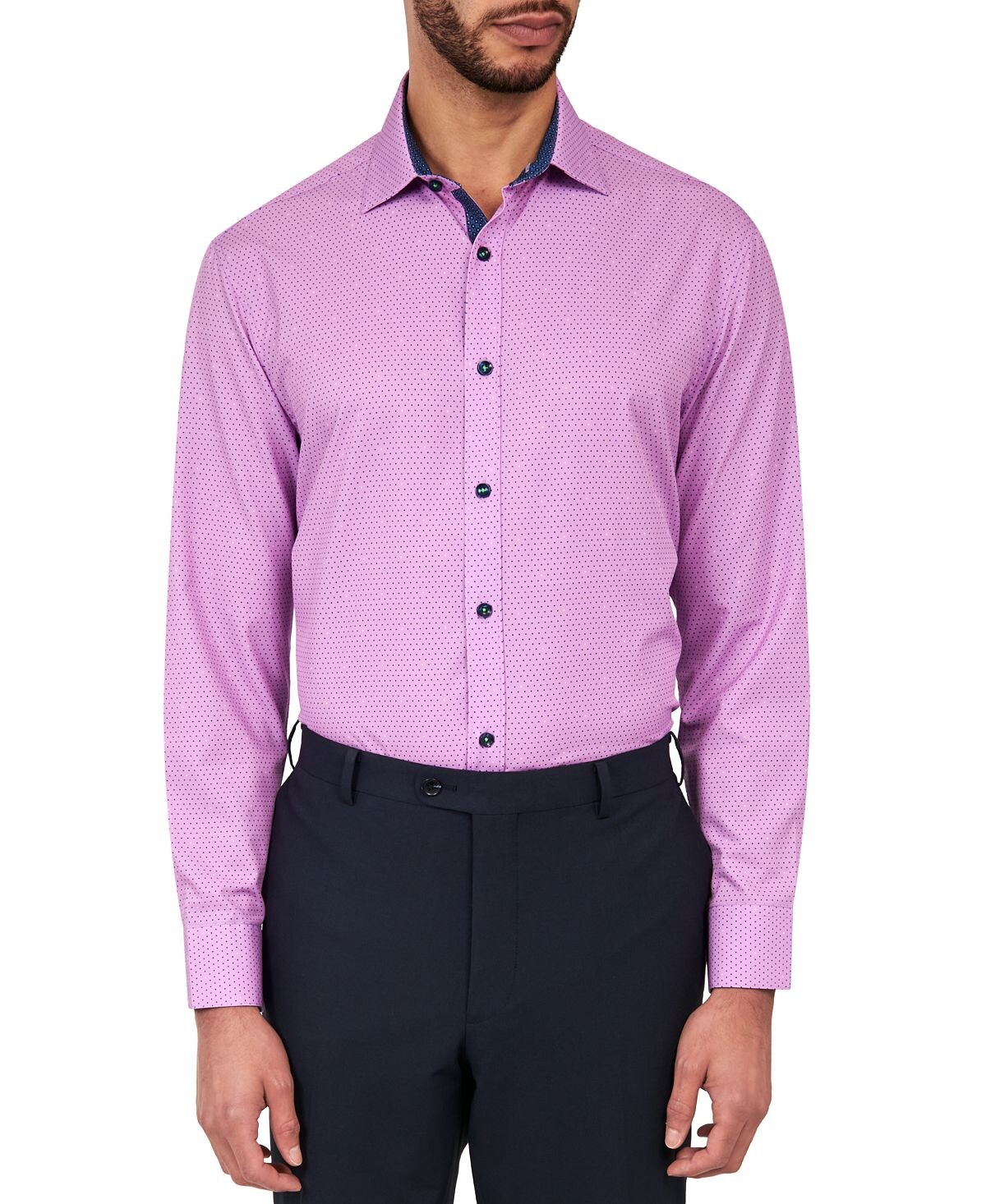 Мужская классическая рубашка-стрейч стандартного кроя без железа с принтом в горошек Society of Threads
Мужская классическая рубашка-стрейч стандартного кроя без железа с принтом в горошек Society of Threads