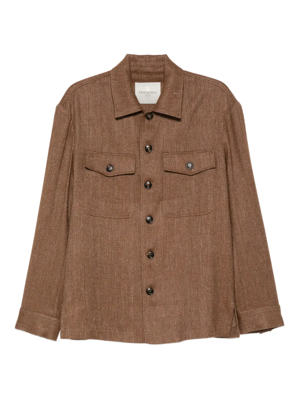 Шерстяной жакет с узором «елочка» Piacenza Cashmere, коричневый
Шерстяной жакет с узором «елочка» Piacenza Cashmere, коричневый