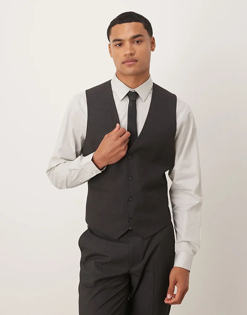 Жилет приталенный ASOS DESIGN серого цвета
Жилет приталенный ASOS DESIGN серого цвета