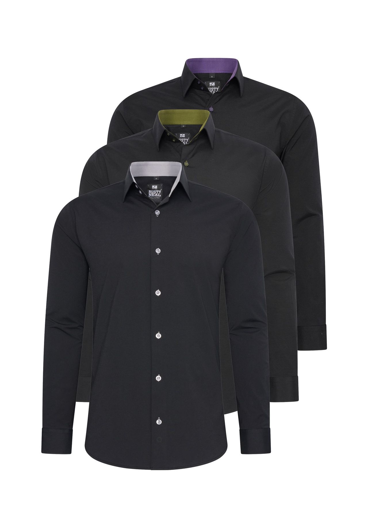 Рубашка (3 шт) с длинными рукавами, приталенного кроя RUSTY NEAL, черный
Рубашка (3 шт) с длинными рукавами, приталенного кроя RUSTY NEAL, черный