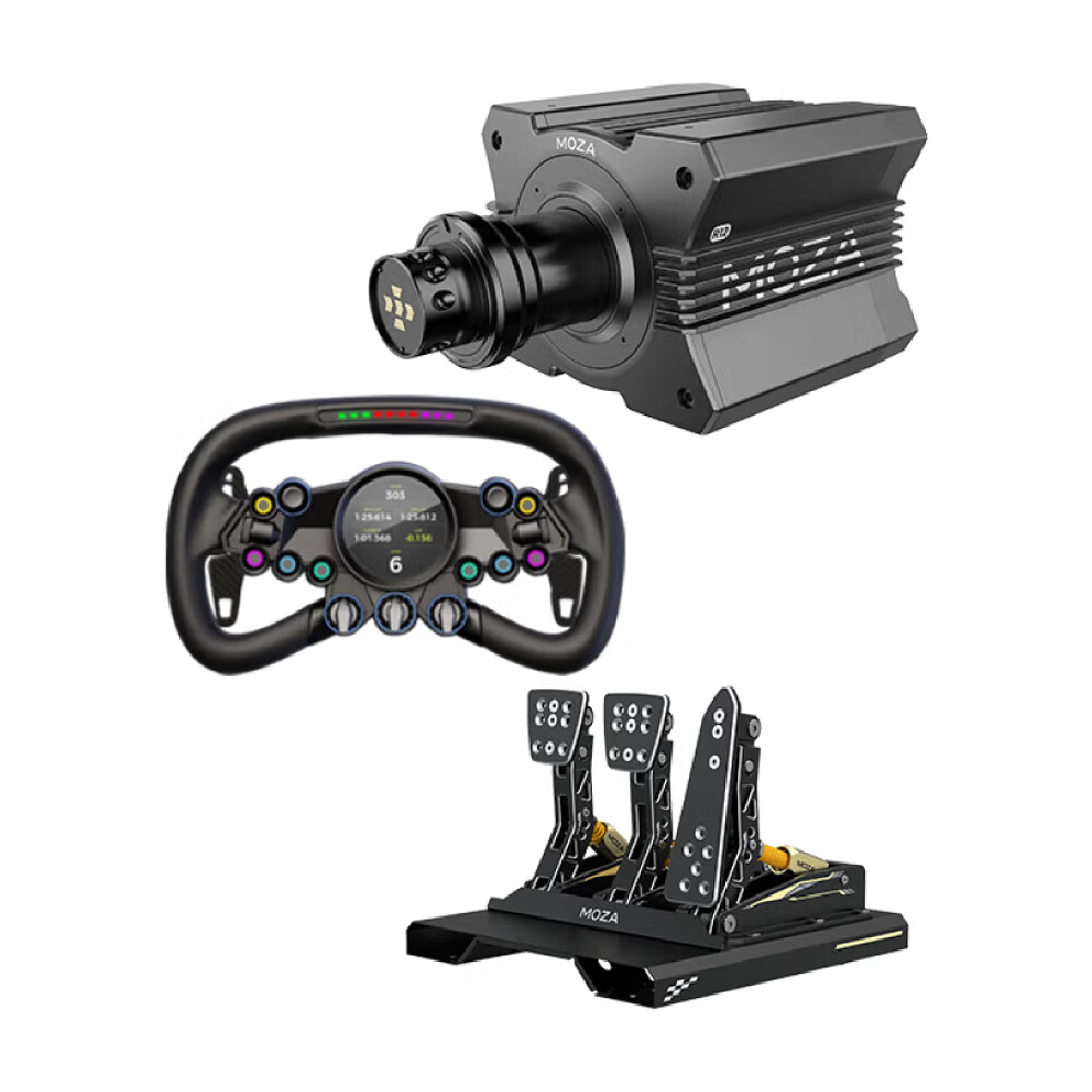 Руль Moza R12, База руля R12 + Руль Vision GS + Педали CRP, черный
Руль Moza R12, База руля R12 + Руль Vision GS + Педали CRP, черный