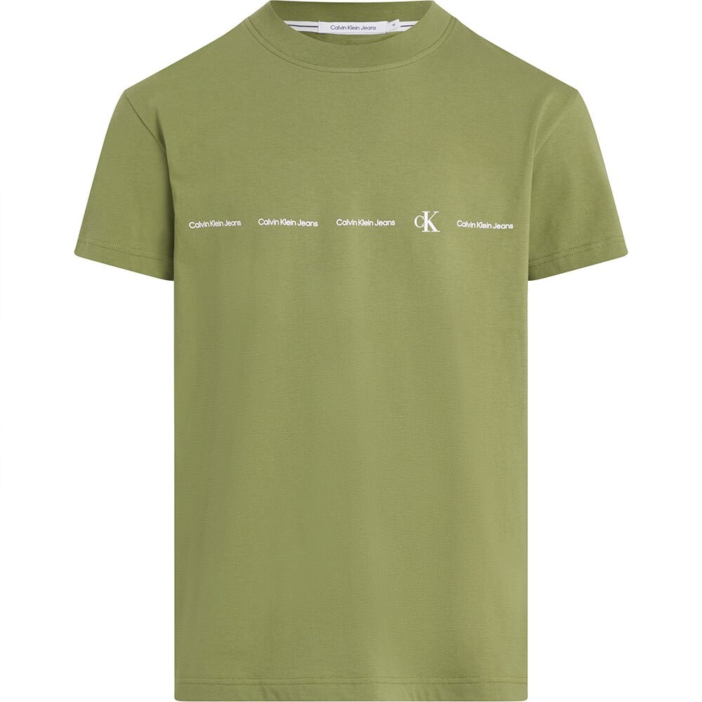 Футболка с коротким рукавом Calvin Klein Jeans Logo Repeat, зеленый 
Футболка с коротким рукавом Calvin Klein Jeans Logo Repeat, зеленый