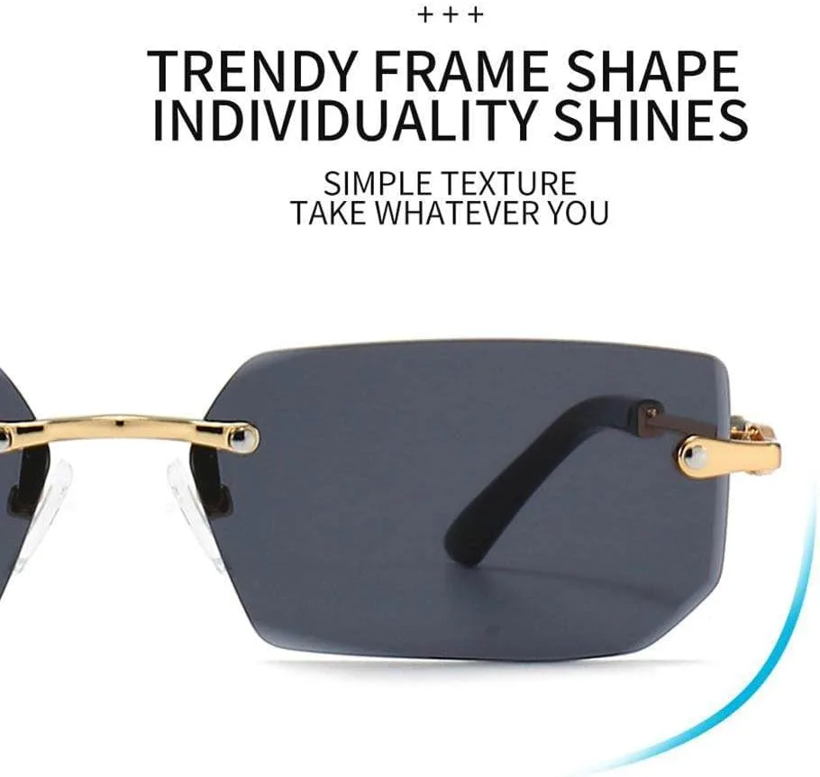 Солнцезащитные очки прямоугольной формы без оправы с защитой от УФ-излучения UV400. Модные солнцезащитные очки без оправы для женщин и мужчин MTZJH, Clear Brown
Солнцезащитные очки прямоугольной формы без оправы с защитой от УФ-излучения UV400. Модные солнцезащитные очки без оправы для женщин и мужчин MTZJH, Clear Brown