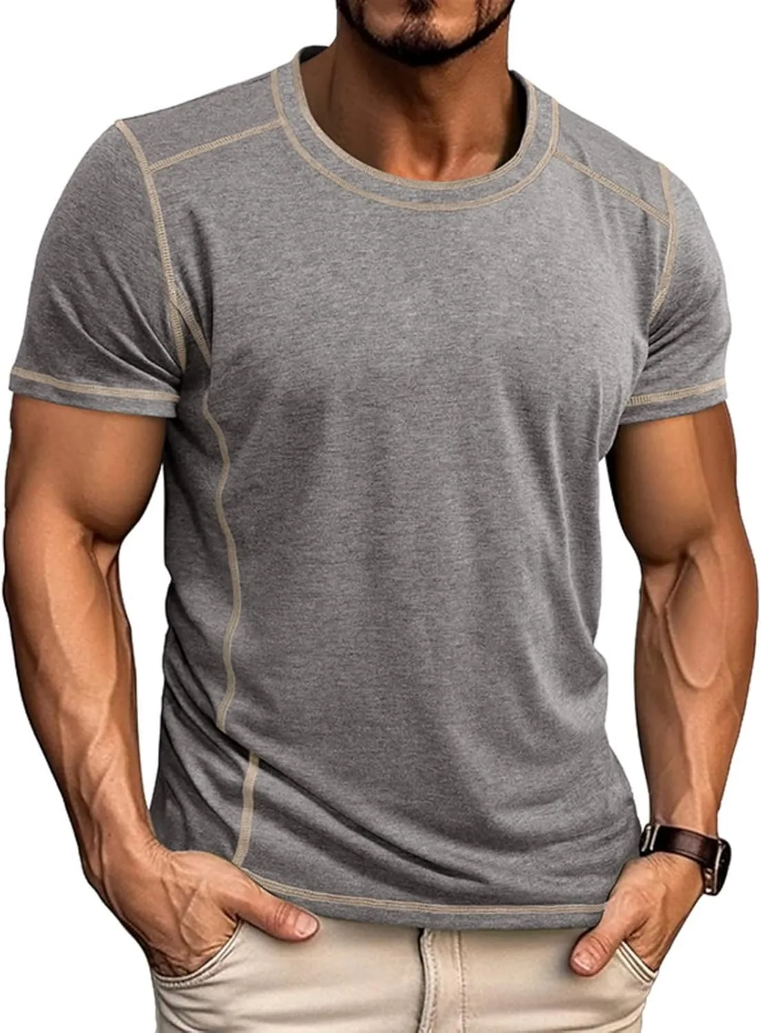 Мужская футболка с коротким рукавом и круглым вырезом, летняя, легкая, M-3XL
Мужская футболка с коротким рукавом и круглым вырезом, летняя, легкая, M-3XL