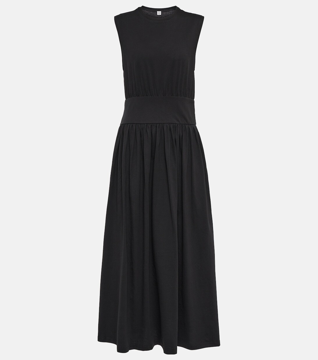 Хлопковое платье миди Toteme, черный
Хлопковое платье миди Toteme, черный