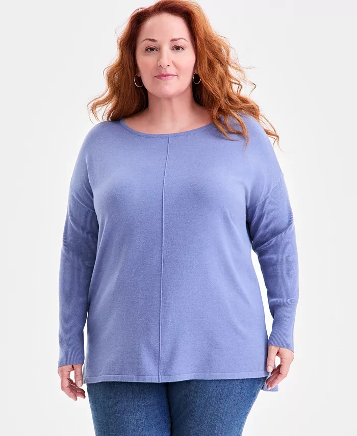 Трикотажный топ-туника больших размеров со швом спереди Style & Co, синий
Трикотажный топ-туника больших размеров со швом спереди Style & Co, синий