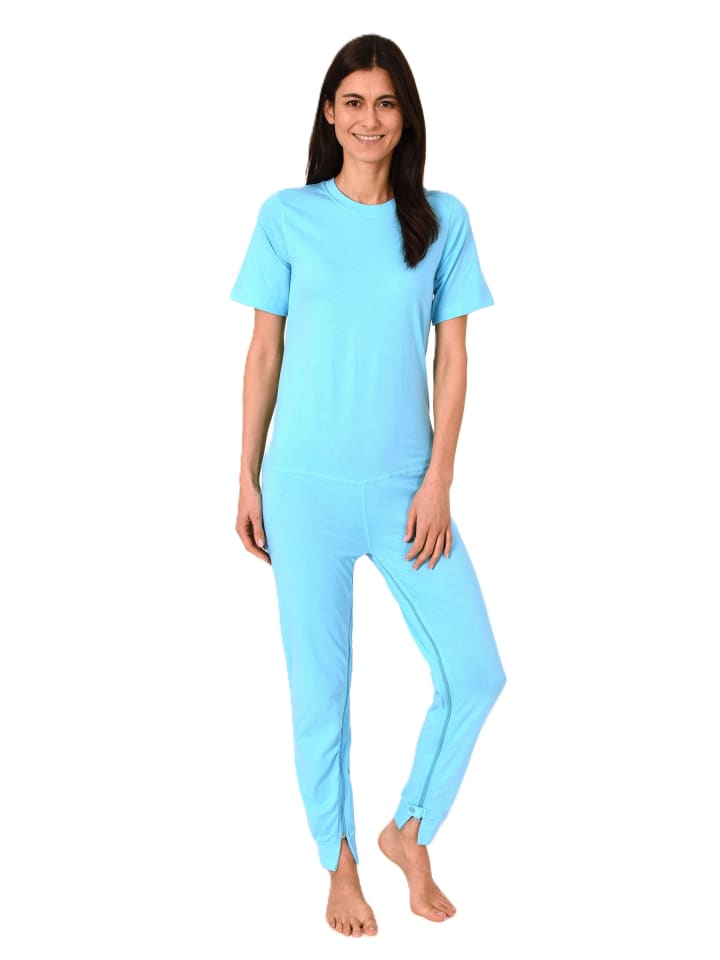 Трусы NORMANN Damen Pflegeoverall kurzarm mit langen Bein und Reißverschluß, бирюзовый
Трусы NORMANN Damen Pflegeoverall kurzarm mit langen Bein und Reißverschluß, бирюзовый