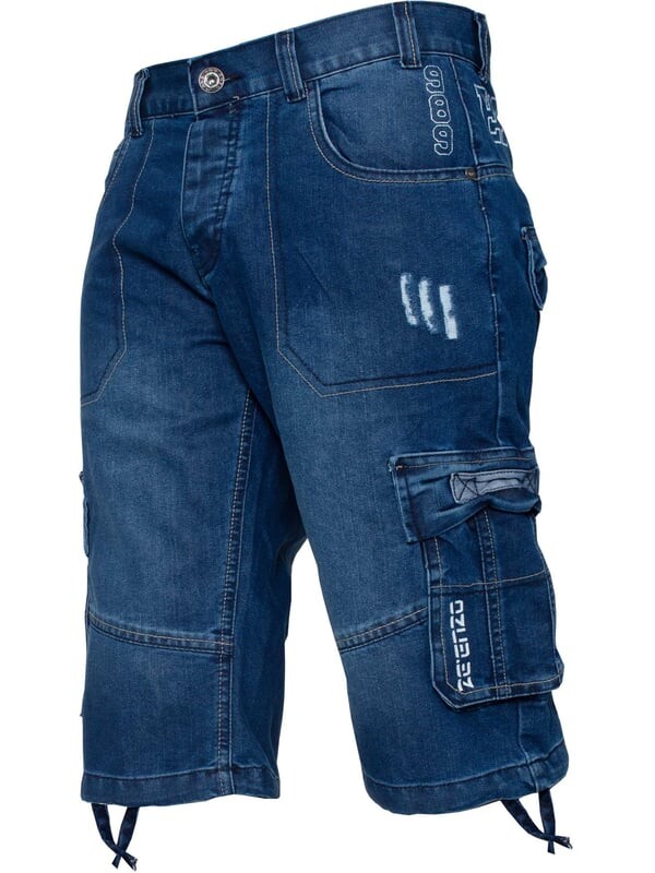 Мужские шорты карго из боевого денима Enzo, синий
Мужские шорты карго из боевого денима Enzo, синий