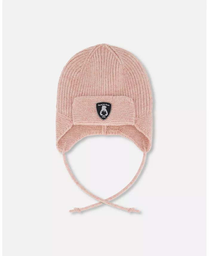 Вязаная шапка для девочки на подкладке с ушками и завязками, цвет пыльно-розовый - Baby|Toddler Deux par Deux
Вязаная шапка для девочки на подкладке с ушками и завязками, цвет пыльно-розовый - Baby|Toddler Deux par Deux